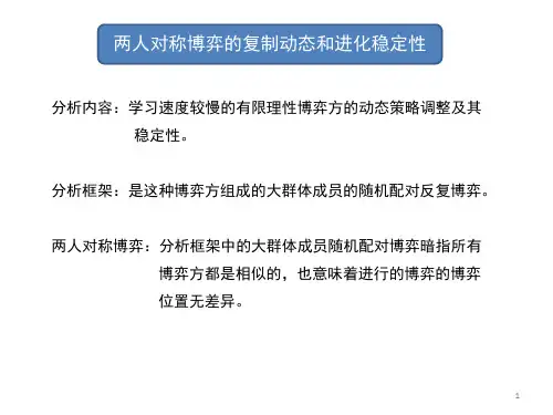 对称进化博弈论PPT