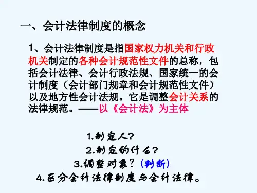 会计法律制度的构成PPT课件