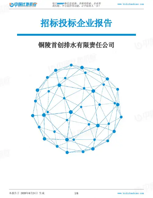 铜陵首创排水有限责任公司-招投标数据分析报告