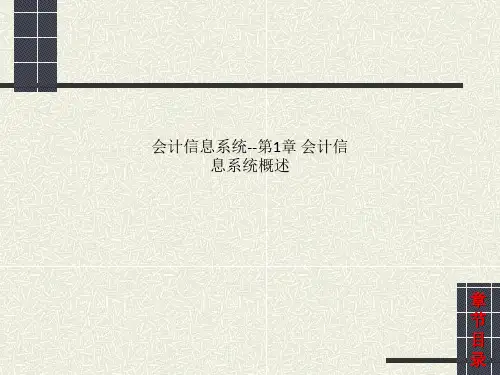 会计信息系统--第1章 会计信息系统概述