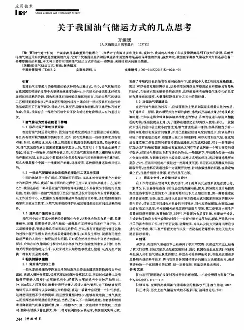 关于我国油气储运方式的几点思考
