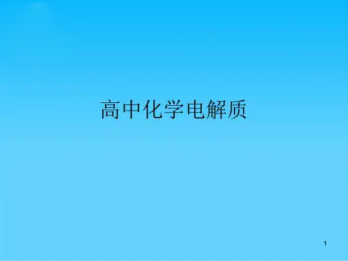 高中化学电解质