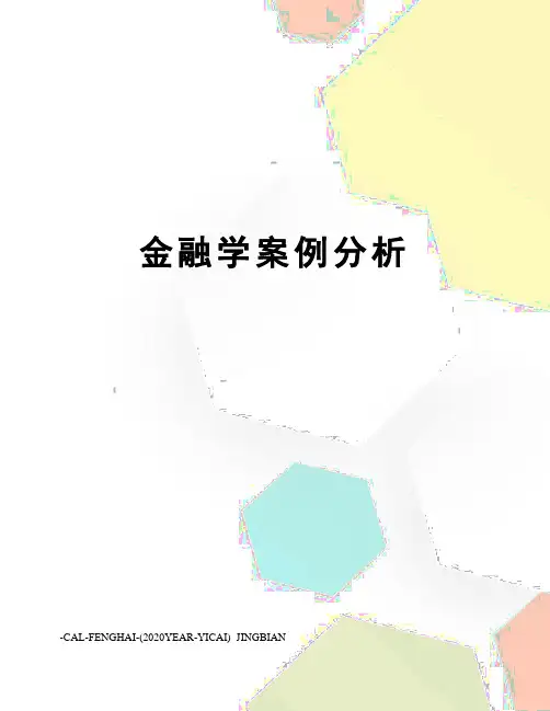 金融学案例分析