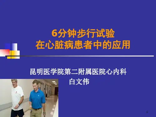6分钟步行试验汇总ppt课件 