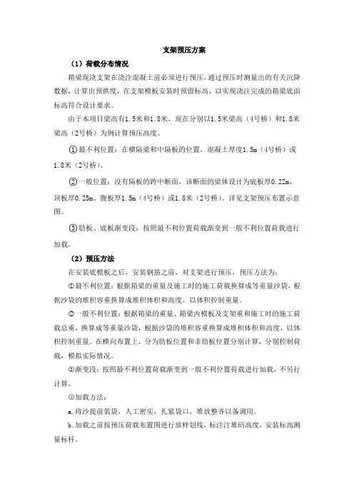 支架预压方案