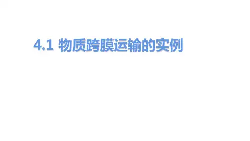 人教版生物必修一4.1 物质跨膜运输的实例