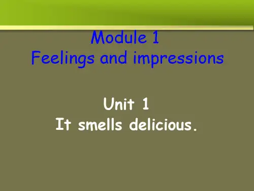 外研版八年级英语下册Module 1 Unit 1 It smells delicious.课件 