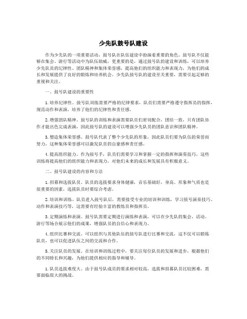 少先队鼓号队建设