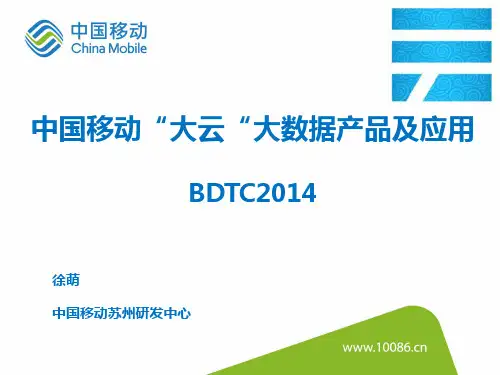 中国移劢大云数据产品及应用培训资料(PDF 20页)