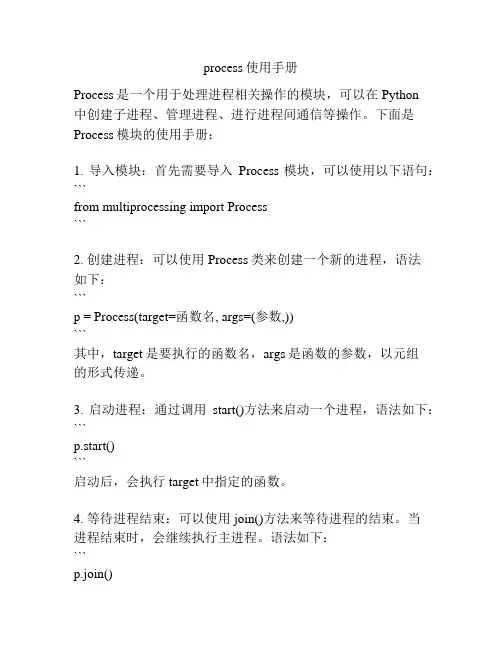 process使用手册