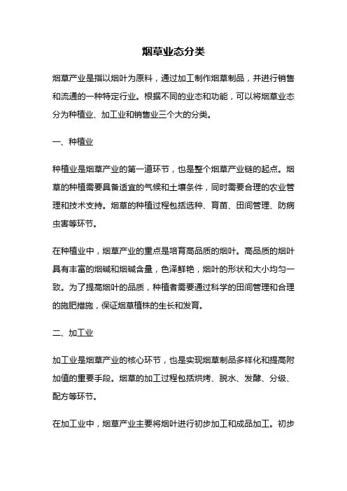 烟草业态分类