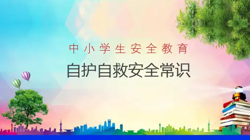 中小学生安全教育自救自护安全常识主题班会精美课件PPT