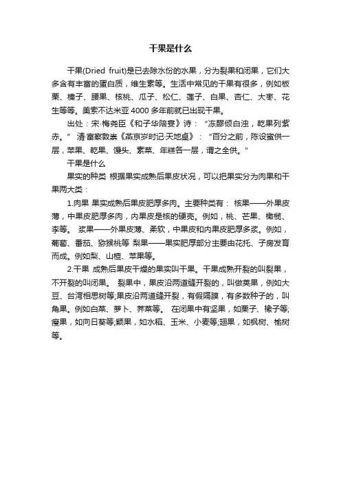 干果是什么