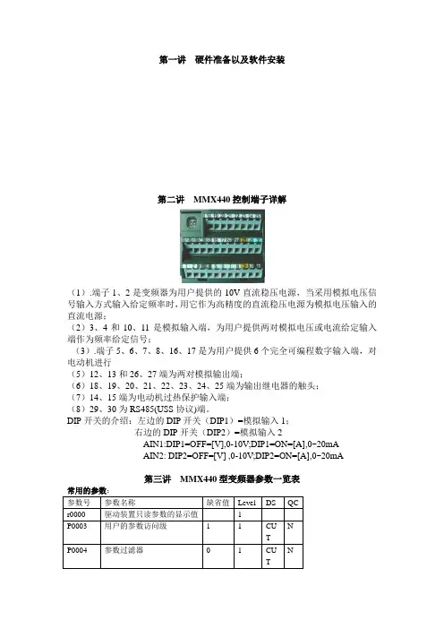 西门子MMX440型变频器培训资料