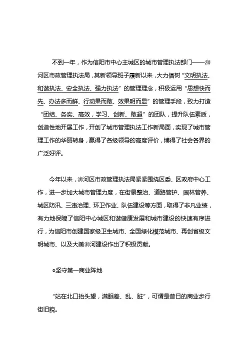 城市管理工作纪实
