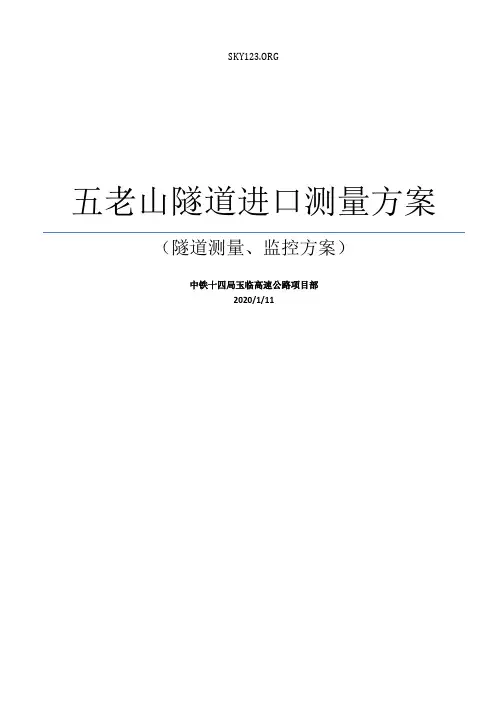 隧道测量专项方案