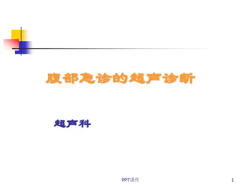 腹部急诊的超声诊断  ppt课件