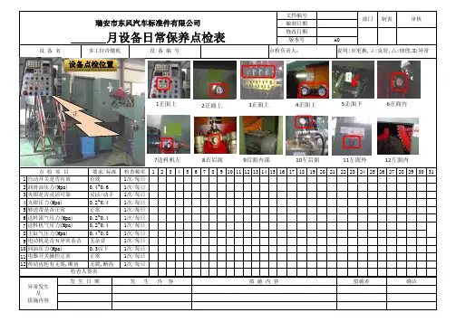 冷镦机点检表