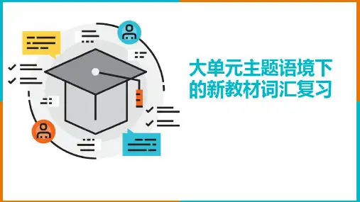 大单元主题语境下的教材词汇复习课件-2025届高三英语上学期人教版一轮复习专项
