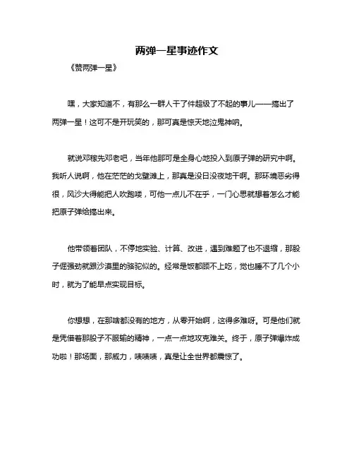 两弹一星事迹作文