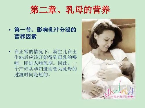 第二章乳母营养 ppt课件