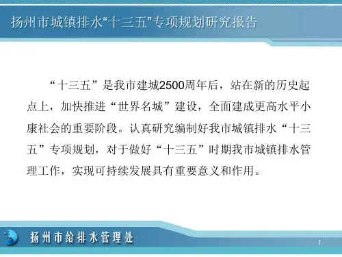 城市排水十三五规划研究报告汇报PPT