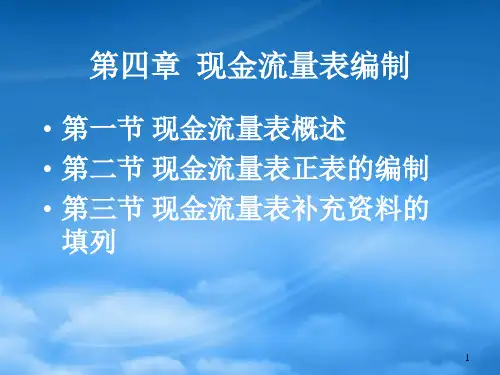 现金流量表编制