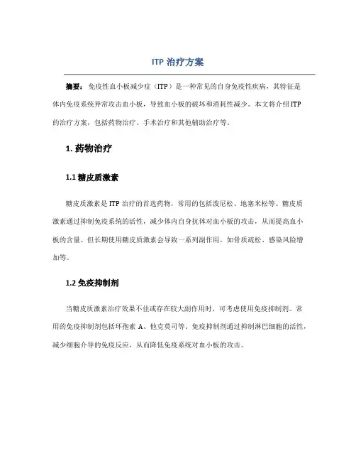 itp治疗方案