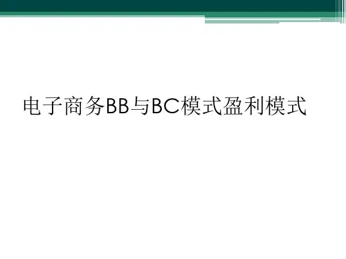 电子商务BB与BC模式盈利模式