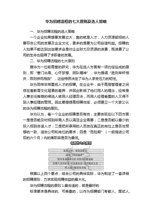 华为招聘流程的七大原则及选人策略