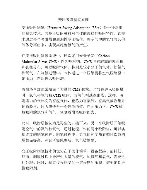 变压吸附制氢原理