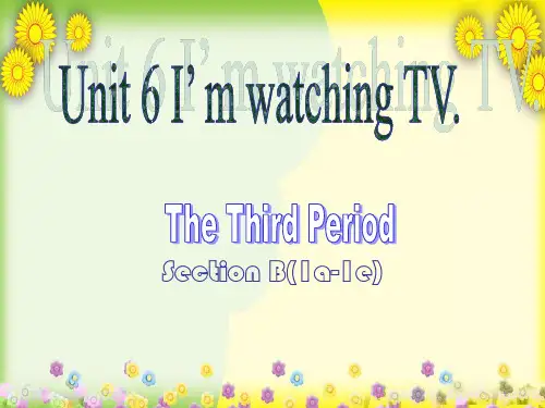 精美课件ppt《Unit 6 I'm watching TV》课件3