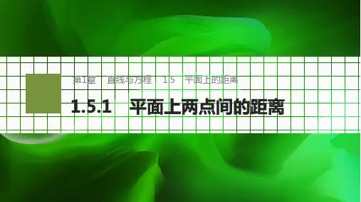 高中数学同步教学课件 平面上两点间的距离