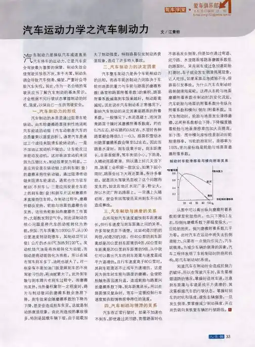 汽车运动力学之汽车制动力