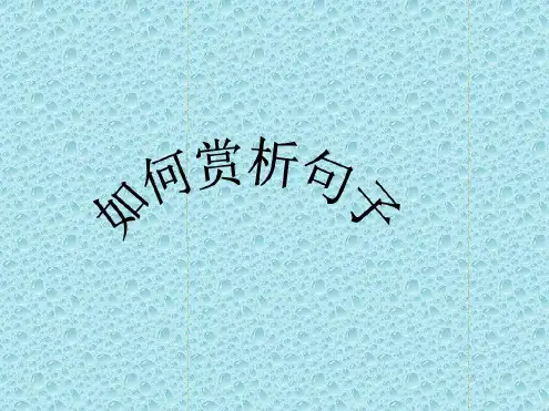 如何赏析品味语言