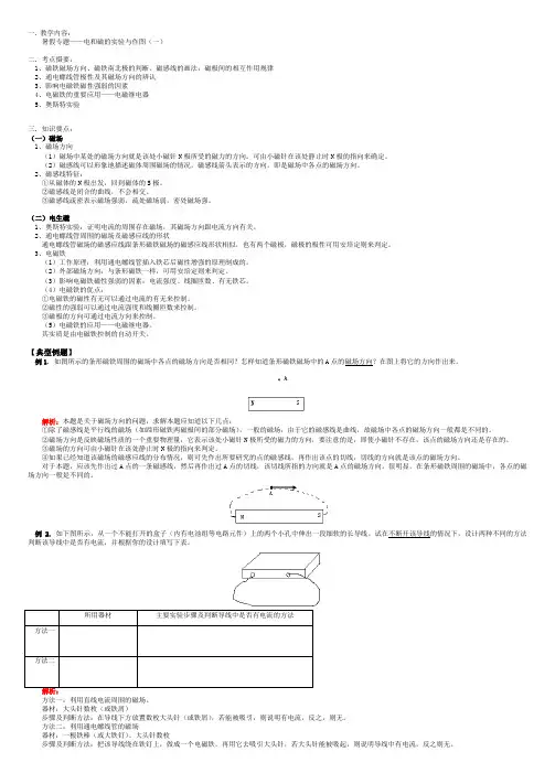 八年级物理暑假专题—电和磁的实验与作图(一) 人教版