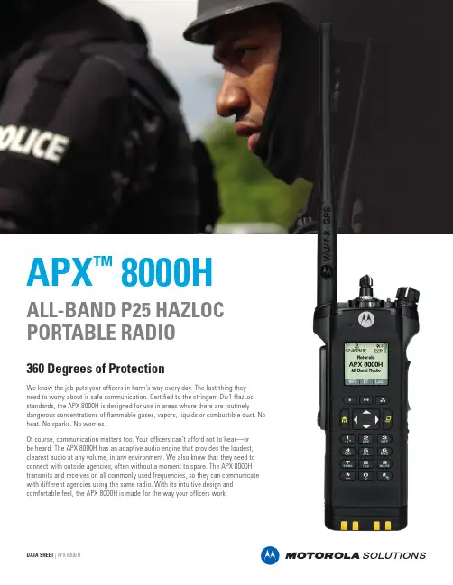APX 8000H 品牌：Motorola 产品名：通信设备 型号：APX 8000H说明书