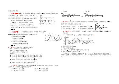 机械振动和机械波经典习题及答案