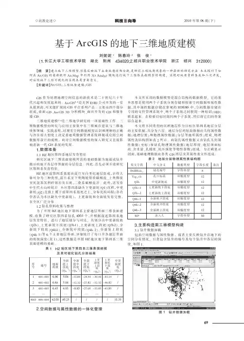 基于ArcGIS的地下三维地质建模