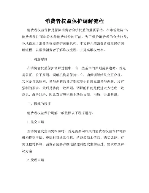 消费者权益保护调解流程