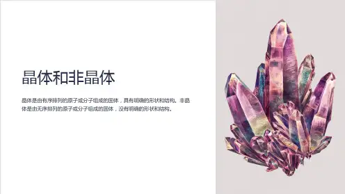 《晶体和非晶体》课件