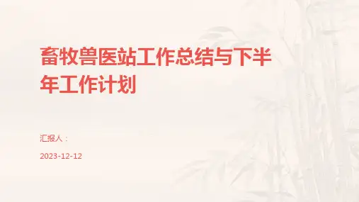 畜牧兽医站工作总结与下半年工作计划
