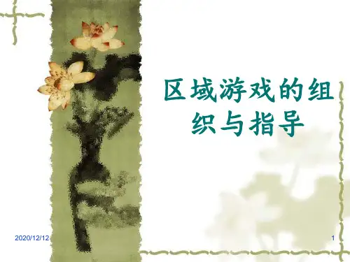 区域游戏的组织与指导 ppt课件