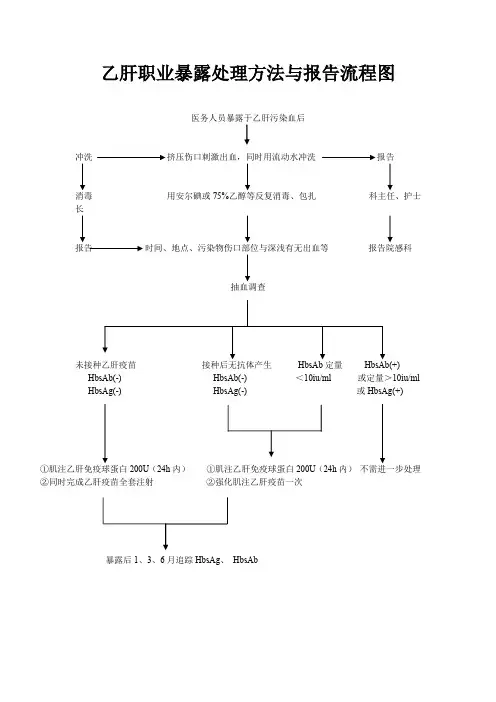 乙肝职业暴露处理方法与报告流程图(word文档良心出品)