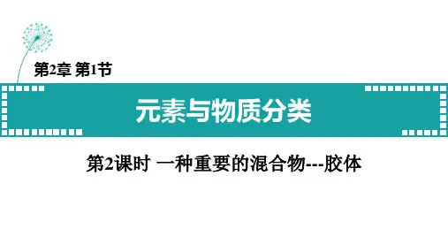 一种重要的混合物胶体课件高一上学期化学