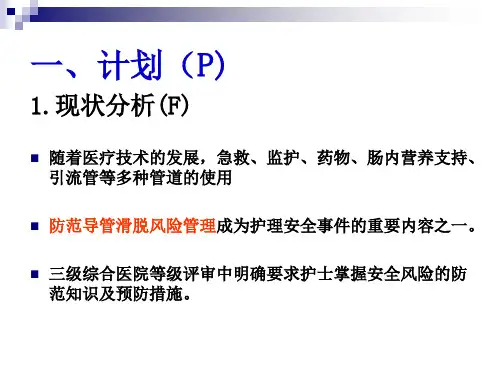应用PDCA循环降低导管滑脱率