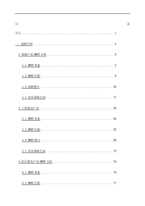 集团公司战略规划报告