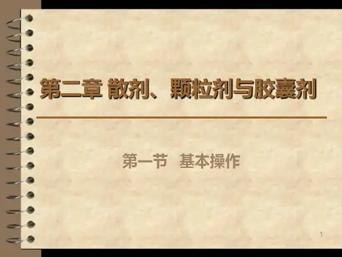 第二章 散剂颗粒剂与胶囊剂PPT课件