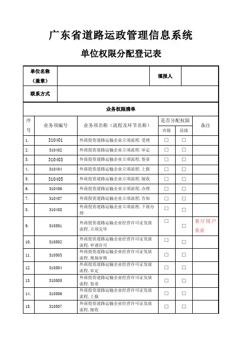 广东省道路运政管理信息系统