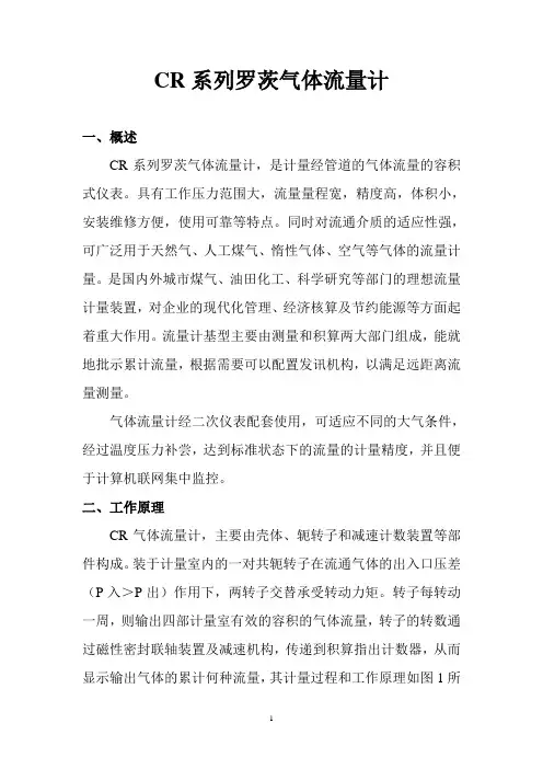 CR系列罗茨气体流量计